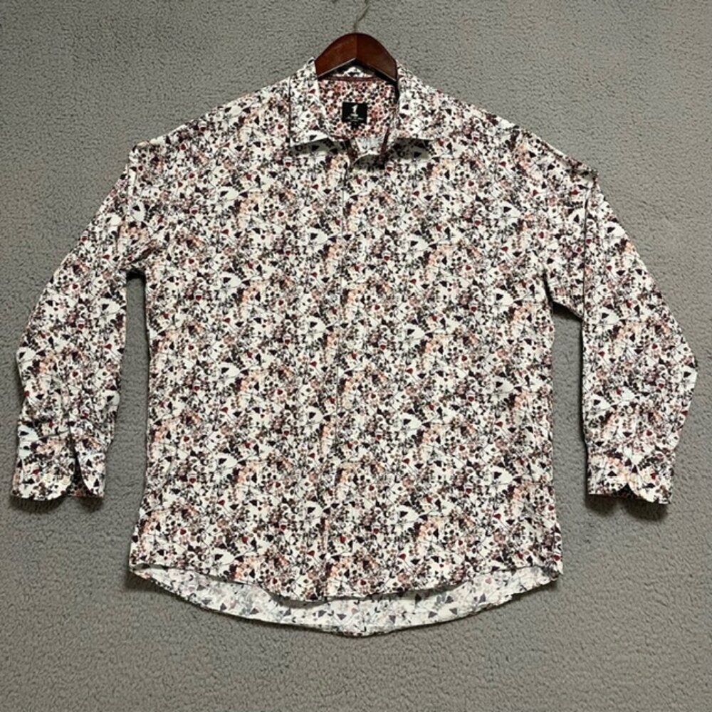 1 Like No Other London Mens XL Long Sleeve Limited Edition Floral Branch Pattern